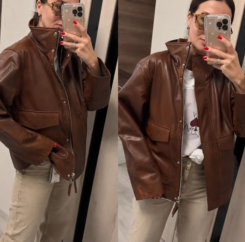 Zara new ss26 100 leather - new, 100%